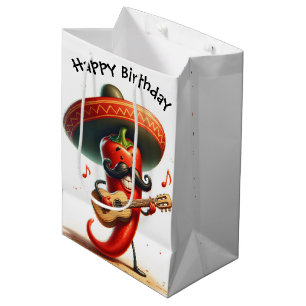 Sac Cadeau Moyen Anniversaire Red Chili Pepper Musicien