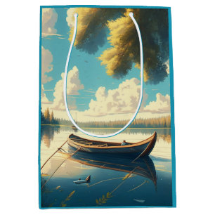Sac Cadeau Moyen Anniversaire sur le thème du camping