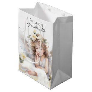 Sac Cadeau Moyen Aquarelle Angel Anniversaire pour la petite fille