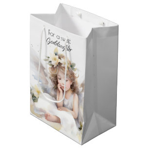 Sac Cadeau Moyen Aquarelle Anniversaire Angel pour Godgirl