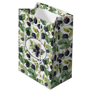 Sac Cadeau Moyen Aquarelle de mûre Blackberry