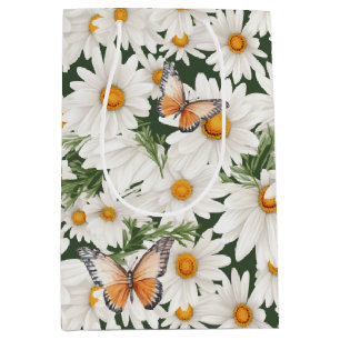 Sac Cadeau Moyen Aquarelle et papillons monarques
