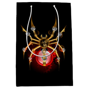 Sac Cadeau Moyen Araignée en vapeur noire