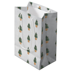 Sac Cadeau Moyen Arbre à feuilles persistantes,Cônes de pin, Vacanc