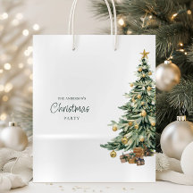 Arbre aquarelle élégant Fête de Noël 
