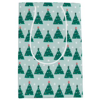 Sac Cadeau Moyen Arbre de Noël Jours de houx joyeux