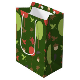 Sac Cadeau Moyen Arbres Automne Feuilles de Chêne