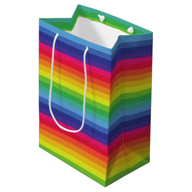 Sac Cadeau Moyen Arc-en-ciel (Devant Angle)