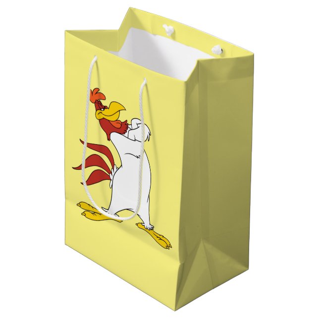 Sac Cadeau Moyen Armoiries de Foghorn Leghorn franchies (Devant Angle)