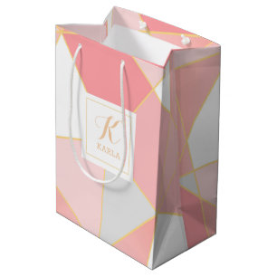 Sac Cadeau Moyen Arrière - plan géométrique moderne de formes color