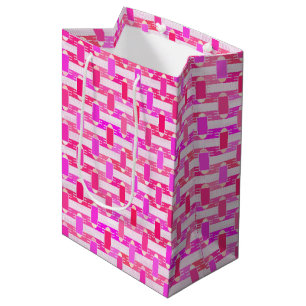 Sac Cadeau Moyen Art Déco chic industriel - rose, fuchsia, orchidée