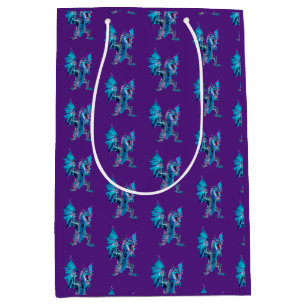 Sac Cadeau Moyen Art fantastique de dragon respirant un feu mystiqu