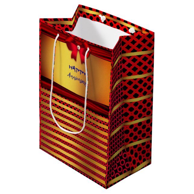 Sac Cadeau Moyen Art ludique scintillant (Devant Angle)
