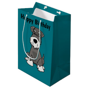 Sac Cadeau Moyen Art mignon de chiot de Schnauzer miniature