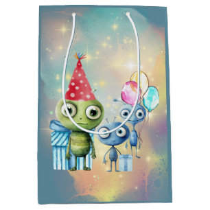 Sac Cadeau Moyen Attention Intergalactique Plaque Anniversaire