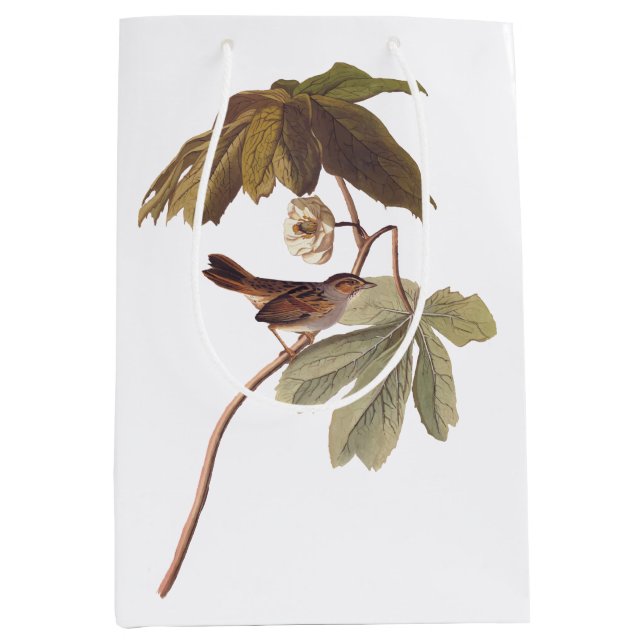 Sac Cadeau Moyen Audubon Oiseau de Bruant sur Mandrake sauvage (Devant)