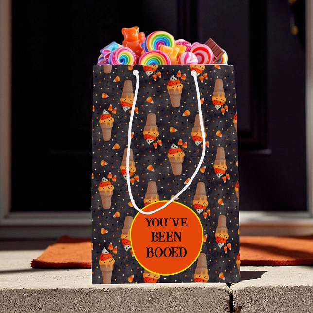 Sac Cadeau Moyen Automne Candy Corn Crème glacée Halloween (Delight friends and loved ones with a boo bag this Halloween )