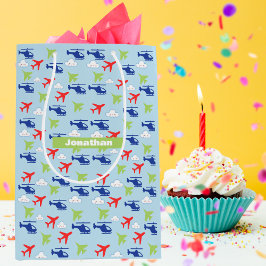 Sac Cadeau Moyen Aviateur couleur mignon et nuages Aviateur