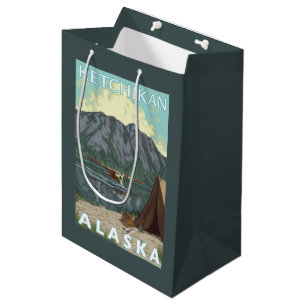 Sac Cadeau Moyen Avion de Bush et pêche - Ketchikan, Alaska