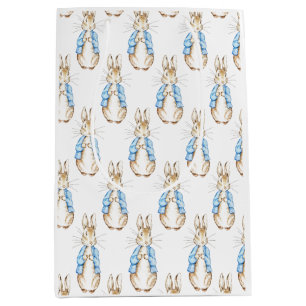 Sac Cadeau Moyen Baby shower bleu lapin Peter Rabbit