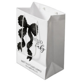 Sac Cadeau Moyen Baby shower noir