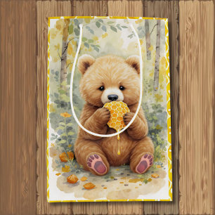 Sac Cadeau Moyen Baby Shower Ours et Miel