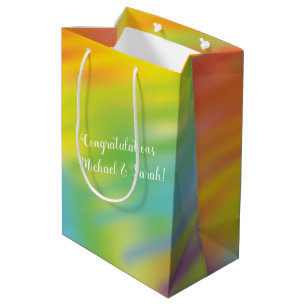 Sac Cadeau Moyen Baby shower Rainbow Tie Dye