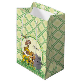 Sac Cadeau Moyen Baby shower Safari Jungle Baby Animaux