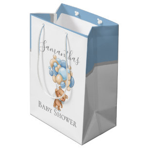 Sac Cadeau Moyen Baby shower Teddy Bearly Wait GARÇON