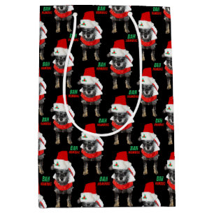 Sac Cadeau Moyen Bah Humbug Motif de chien de Noël