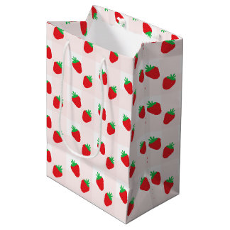 Sac Cadeau Moyen Baigneuse de bébé aux fraises très sucrée