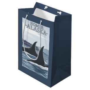 Sac Cadeau Moyen Baleines #1 - Homer, Alaska d'orque