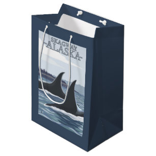 Sac Cadeau Moyen Baleines #1 - Skagway, Alaska d'orque