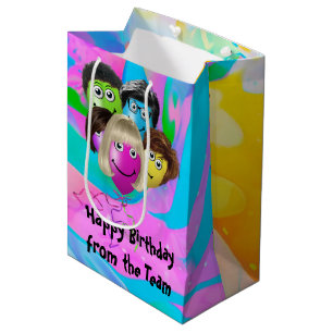 Sac Cadeau Moyen Balloons de fête d'anniversaire drôles