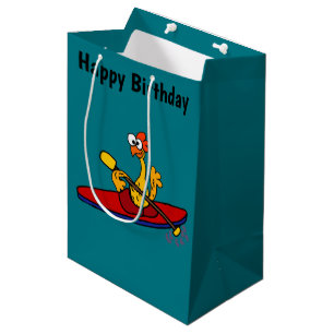Sac Cadeau Moyen Bande dessinée kayaking de poulet en caoutchouc