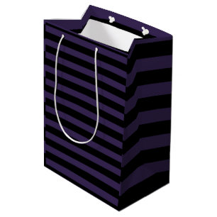 Sac Cadeau Moyen Bande violette et noire, gothique
