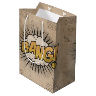 Sac Cadeau Moyen BANG ! Livre de bande dessinée vintage Steampunk P