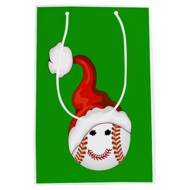 Sac Cadeau Moyen Base-ball Père Noël (Devant)