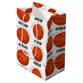 Sac Cadeau Moyen Basketball Sports Anniversaire fête Nom personnali