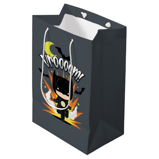Sac Cadeau Moyen Batcycle Chibi Batman (Devant Angle)