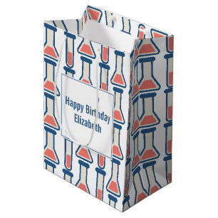 Sac Cadeau Moyen Beaker & Test Tube Science Thème Anniversaire