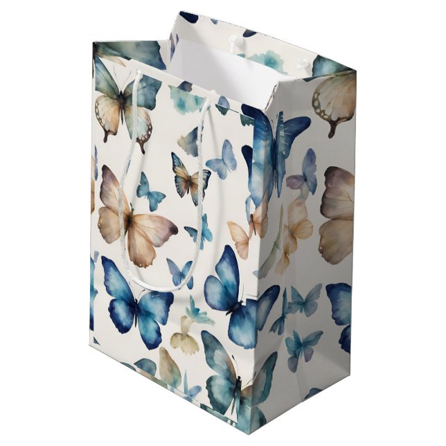 Sac Cadeau Moyen Beautés papillons (Dos Angle)