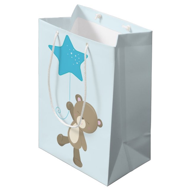 Sac Cadeau Moyen Bébé mignon ours en peluche (Devant Angle)