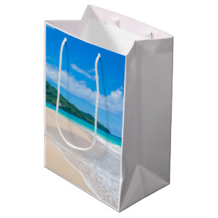Sac Cadeau Moyen Belle Destination Tropicale Plage Pittoresque