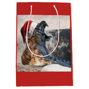 Sac Cadeau Moyen Bengale Tiger Père Noël