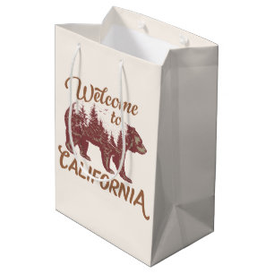Sac Cadeau Moyen Bienvenue à California Bear Forest