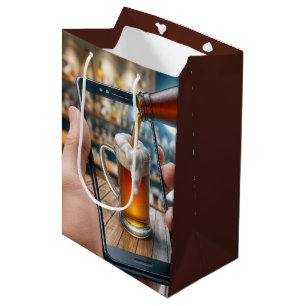 Sac Cadeau Moyen Bière du 65e anniversaire sur Smartphone