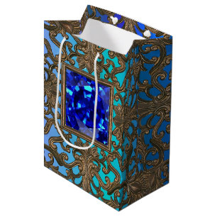 Sac Cadeau Moyen Bijou Peacock