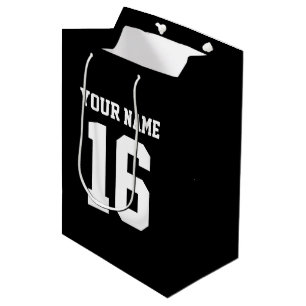 Sac Cadeau Moyen Black Sporty Team Jersey