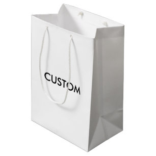SAC CADEAU MOYEN BLANC FAIT SUR COMMANDE DE MODÈLE DE PERSONNALISE